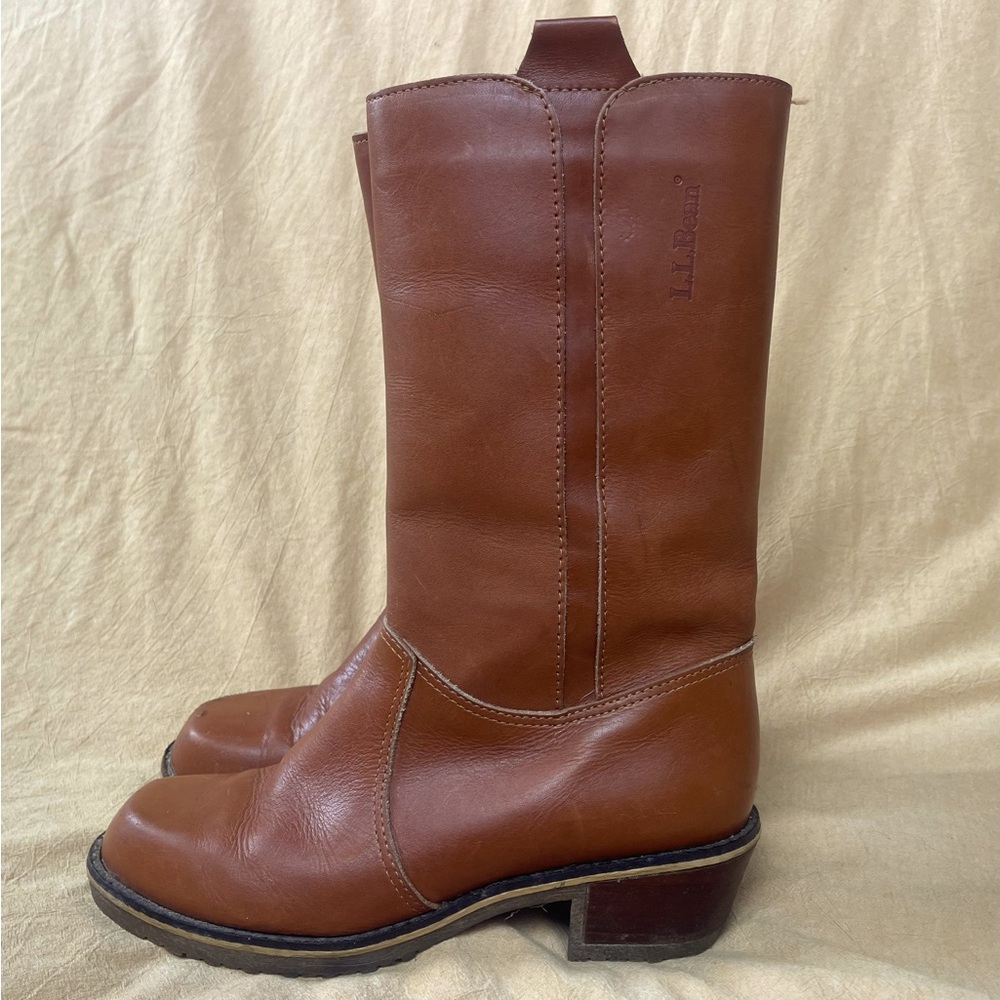 Vintage LL Bean X Blondo shearling lined mid calf leather campus boots